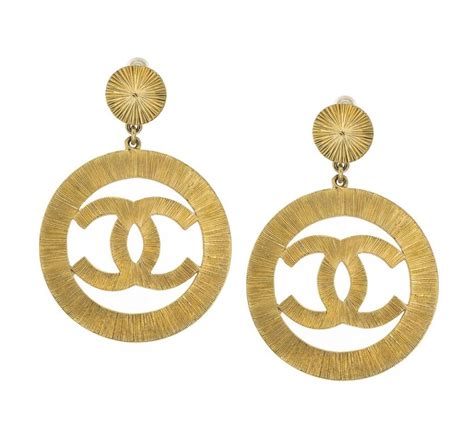 vintage chanel gold ring|pre owned chanel earrings.